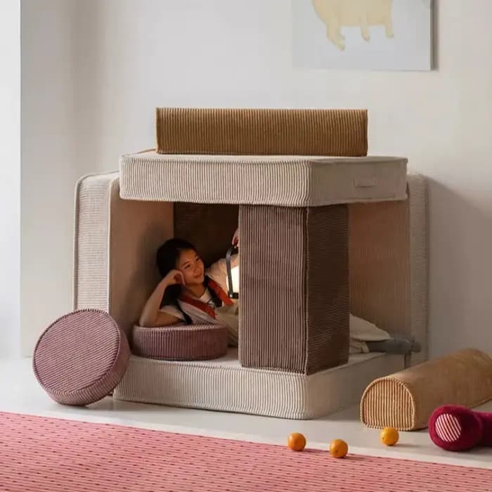 Canapé-lit modulaire sectionnel compressible convertible multifonctionnel pour salon et chambre