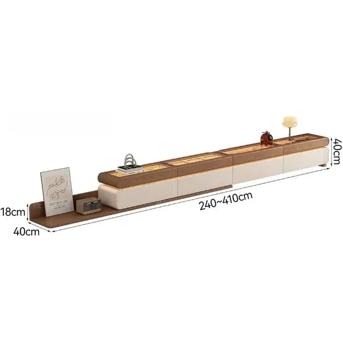 Meuble TV vitrine LED pour divertissement
