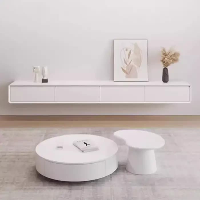 Meubles de télévision flottants de luxe, Design peu encombrant, supports de télévision rétro classiq