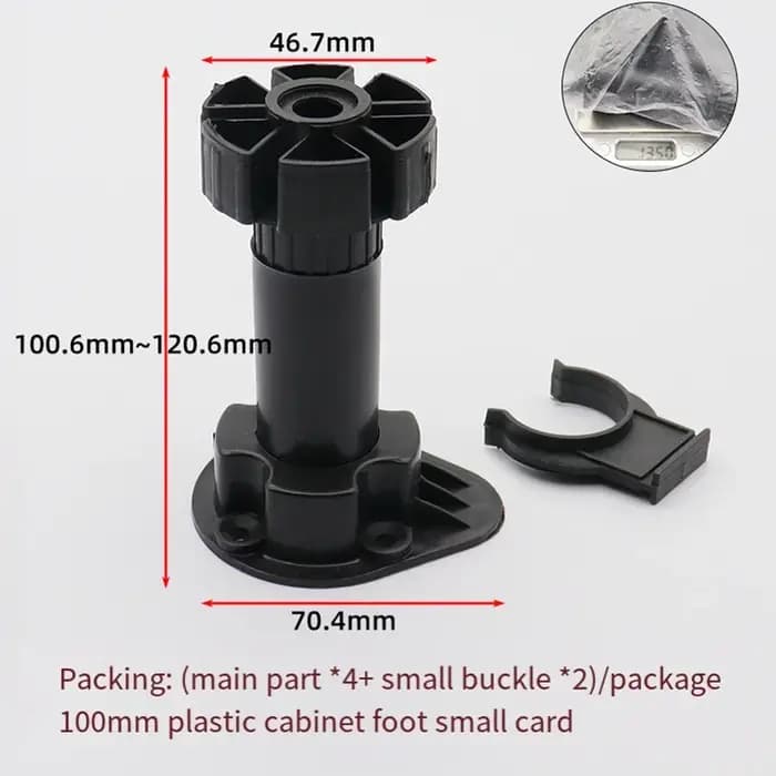 Pieds de Meuble Réglables de 80mm