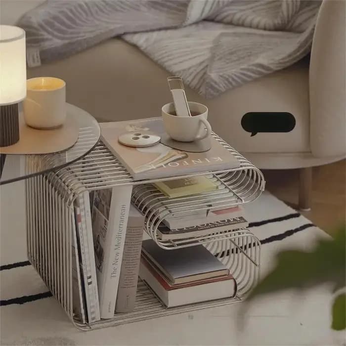 Table d'appoint moderne minimaliste nordique, table d'angle pour canapé de salon, table basse géomét