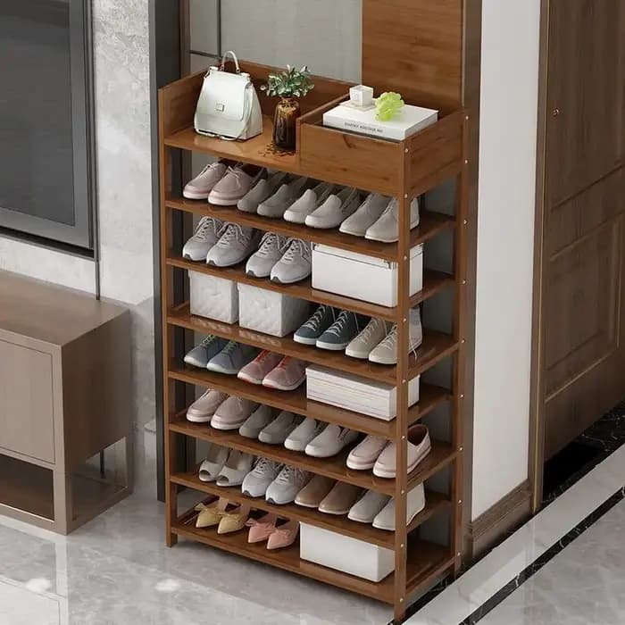 Armoire à chaussures moderne et pratique en bois massif de haute qualité pour le salon