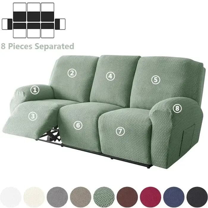 1/2/3 places Jacquard inclinable housse de canapé pour salon Stretch Relax fauteuil couverture élastique