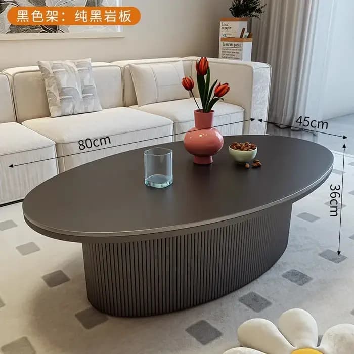 Tables basses ovales uniques, style nordique italien, de luxe, multifonctions, rustiques, meubles Ba