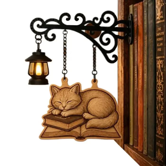Lanterne de bibliothèque décorative, éclairage de bibliothèque rétro, lampe de bibliothèque multifonctionnelle, veilleuse LED chaude, ornement