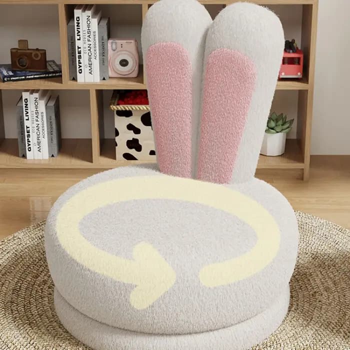 Canapé paresseux pour enfants avec oreilles de lapin de dessin animé