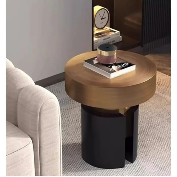 Table basse en métal et acier inoxydable, lumière nordique de luxe, pour petite Table ronde de salon