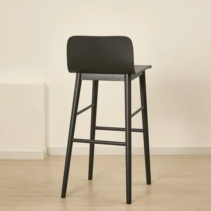 Tabouret de Bar en bois massif de styliste américain moderne