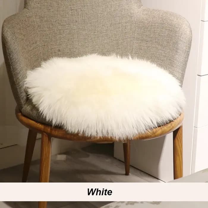 MS.Softex-Coussin de siège en peau de mouton naturelle, tapis en fourrure de mouton véritable, forme