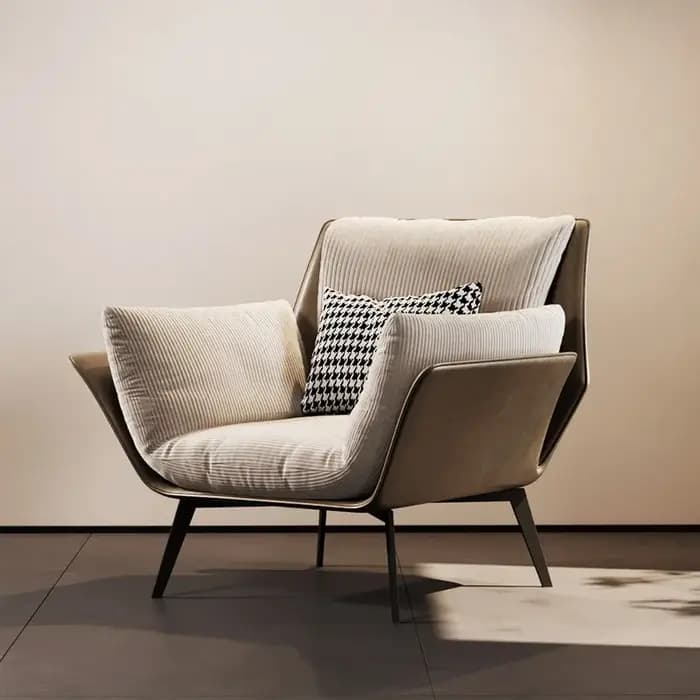 Chaises de salon italiennes confortables, chaises inclinables élégantes pour adultes, design de bure