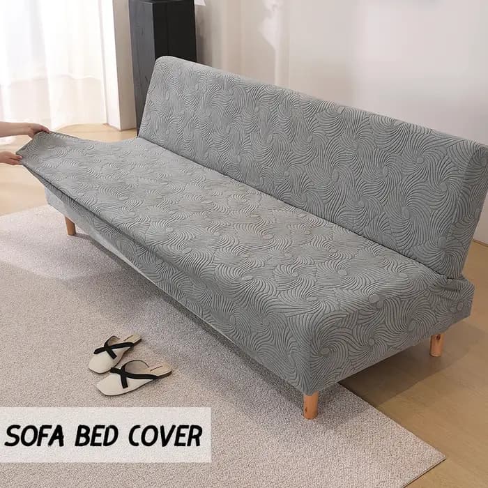 Housses de canapé-lit Jacquard de haute qualité sans accoudoirs pour salon, housses extensibles pour