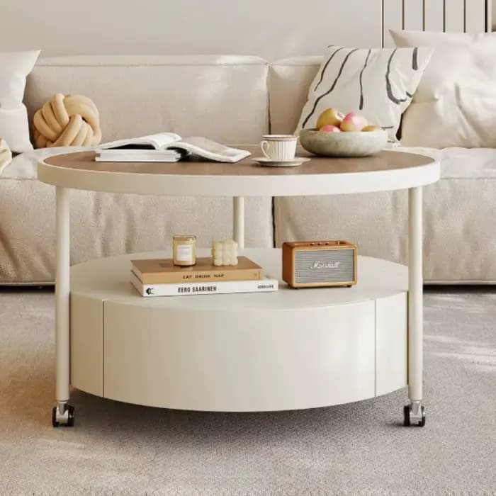 Tables basses rondes en bois