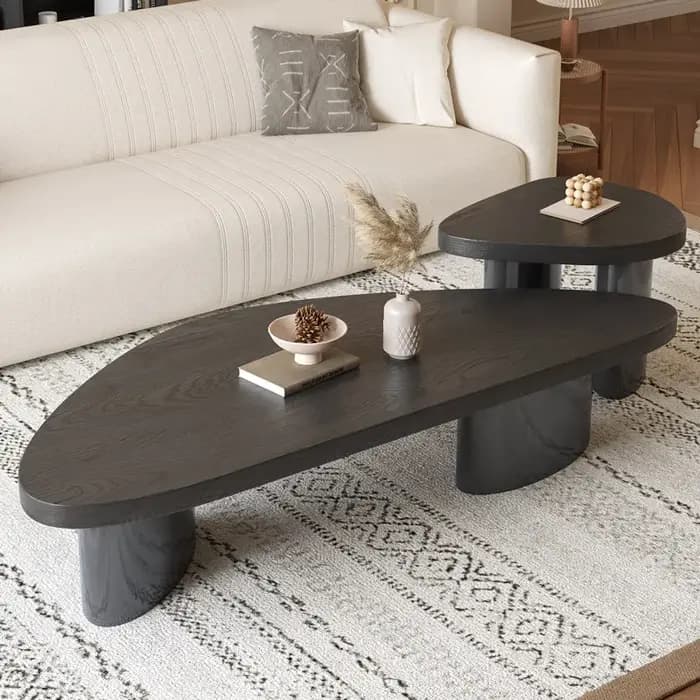 Table basse en bois massif pour salon
