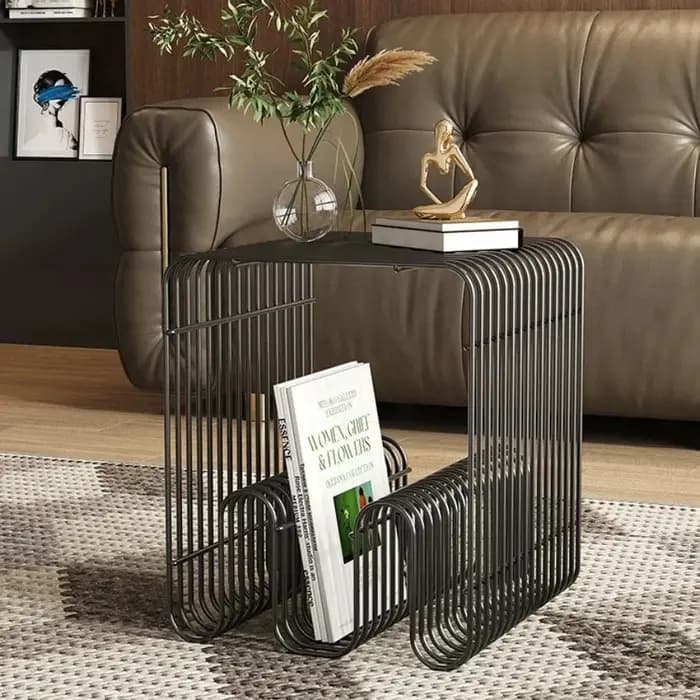 Tables basses nordiques en métal avec rangement