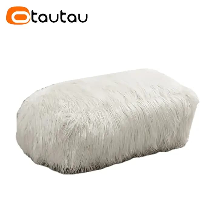 Pouf pouf en fausse fourrure pour adultes et enfants