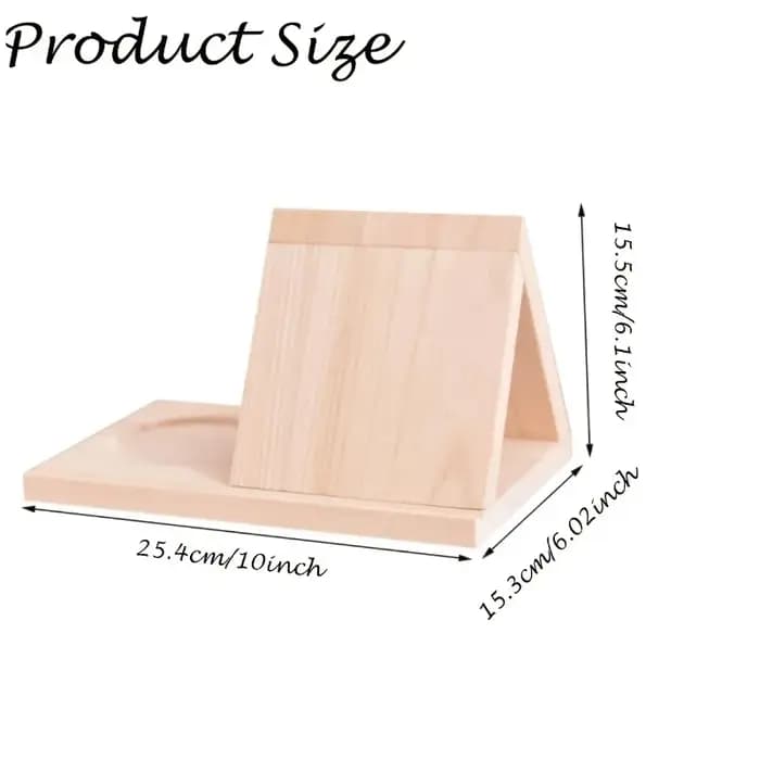 Étagère triangulaire robuste en bois épaissi, autoportante, de profil bas, idéale pour le bureau et