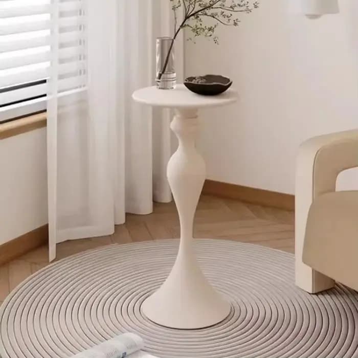 Nordique minimaliste moderne petit espace chevet salon canapé Table basse fer Table ronde Table d'an