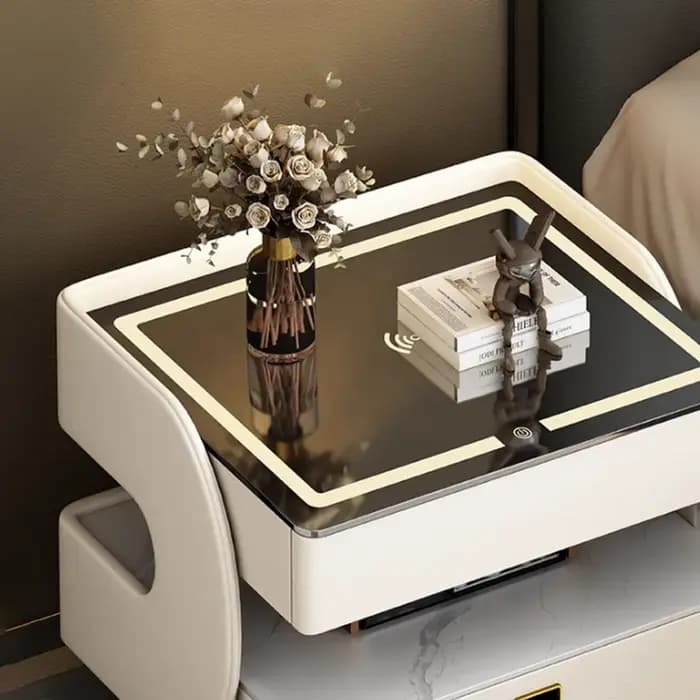 Tables De Nuit design moderne avec serrure Table De Chevet esthétique minimaliste Premium pieds en métal Glamour