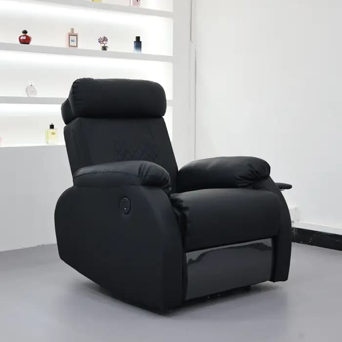 Fauteuil inclinable électrique, canapé de massage, sièges de cinéma maison réglables, canapé ergonomique, fauteuil de relaxation confortable avec repose-pieds noir