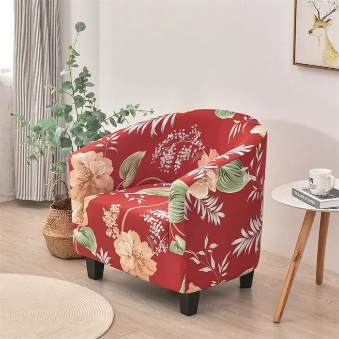 Housse de chaise de baignoire à imprimé Floral
