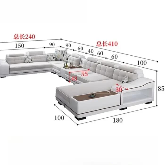 Paresseux salon canapé confortable Double fauteuil design