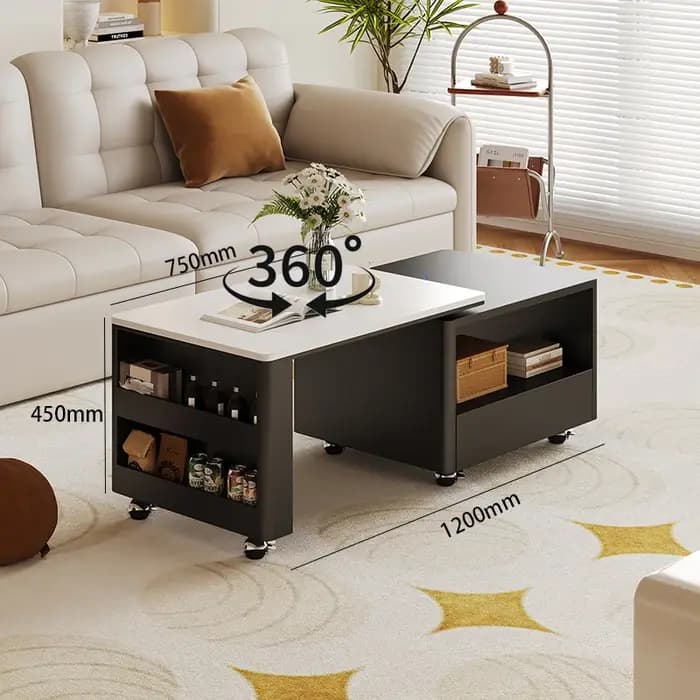 Table basse transparente au sol, organisateur Glam, Design italien, luxe Simple, Mesa Centro, access