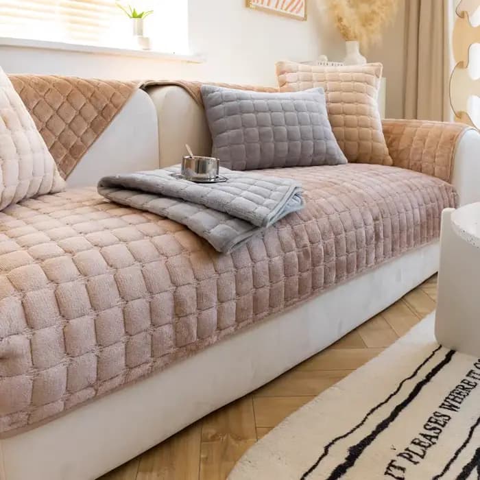 Coussin de canapé en velours épais et chaud