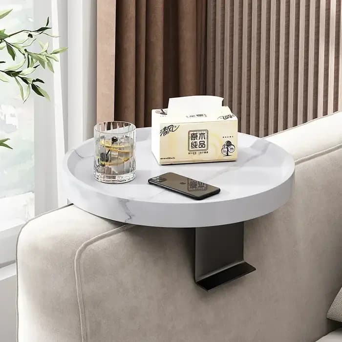 1 table d'accoudoir de canapé extensible moderne - plateau