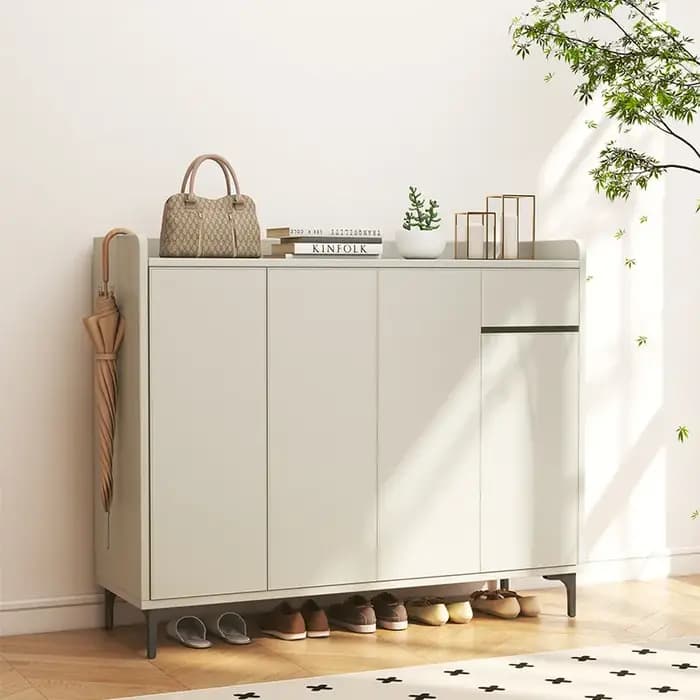 Meuble à chaussures design vertical pour l'entrée, étagère de rangement gain de place pour pantoufle