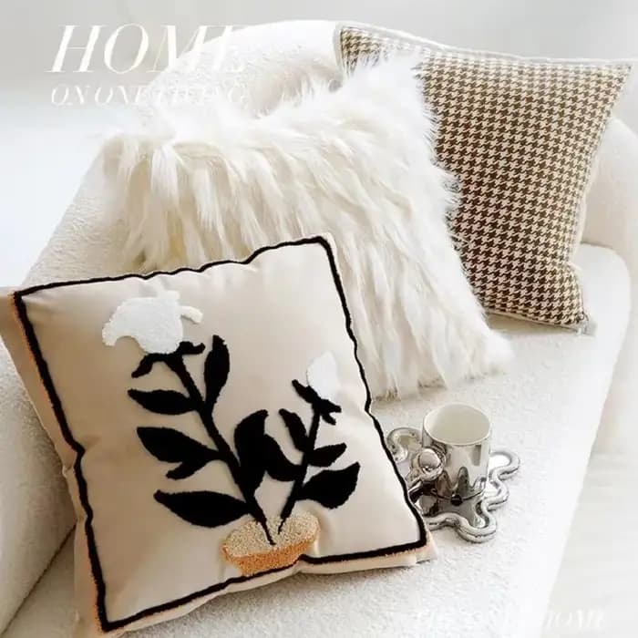 Juste de coussin rétro pour canapé