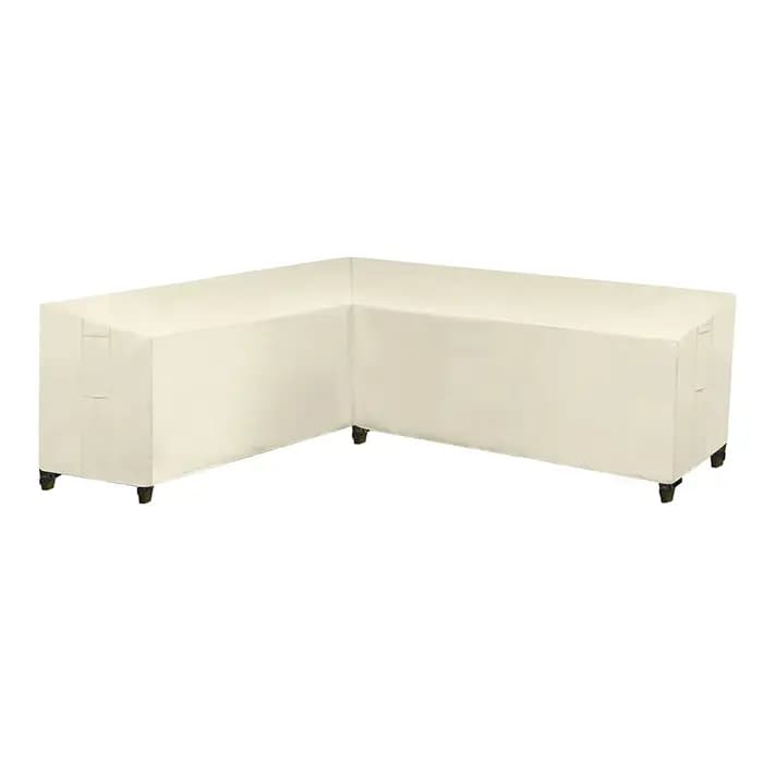 Housse de protection pour canapé d'angle en rotin, imperméable, anti-poussière, pour l'extérieur, en