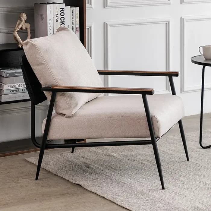 Chaises de soutien de coude modernes salon balcon chaises de conception de maquillage luxe Relax uni