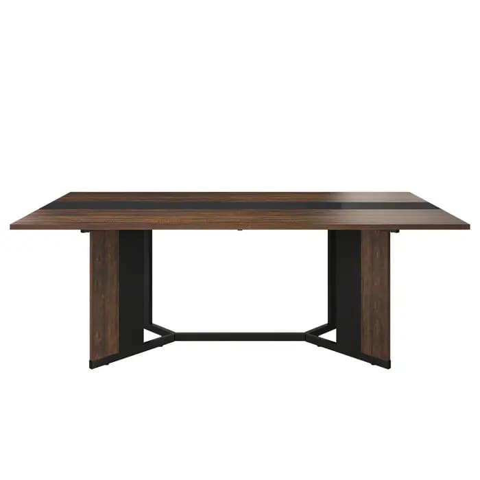 Grande table à manger rectangulaire blanche pour 4 5 6 8 10 personnes