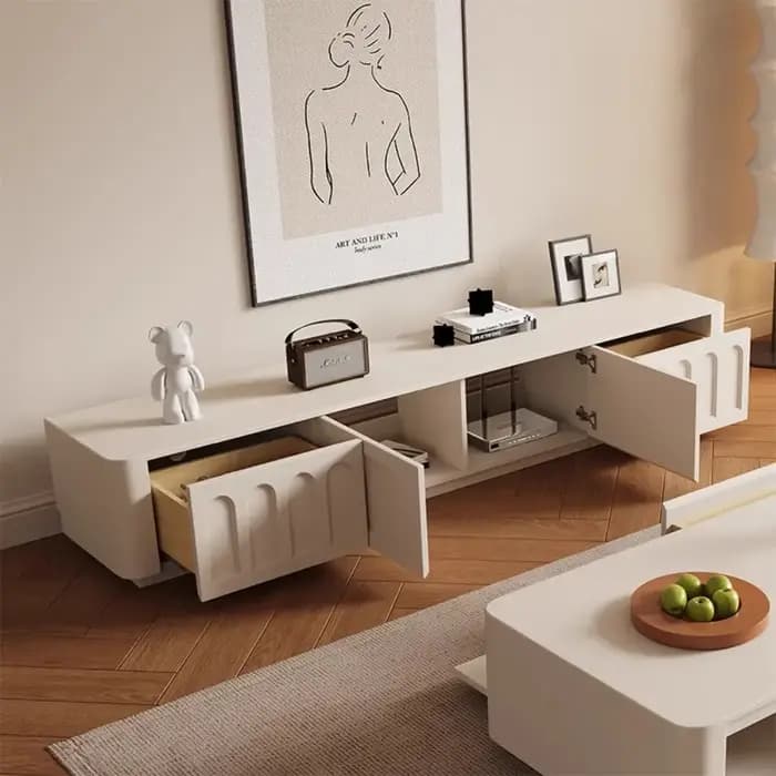 Meuble TV brillant, Table de rangement