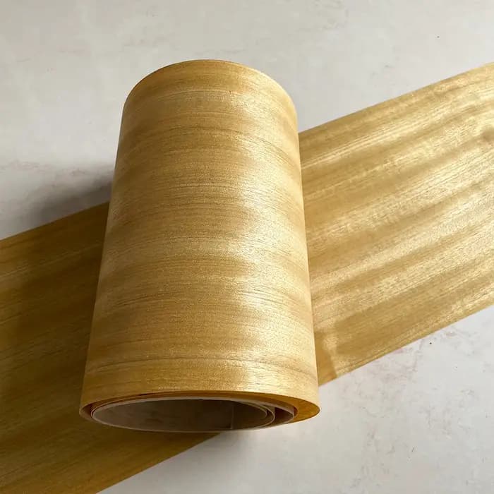Placage en bois de teck naturel 240x20cm