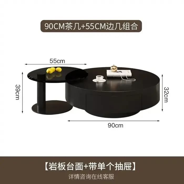 Table Basse ronde moderne pour Salon