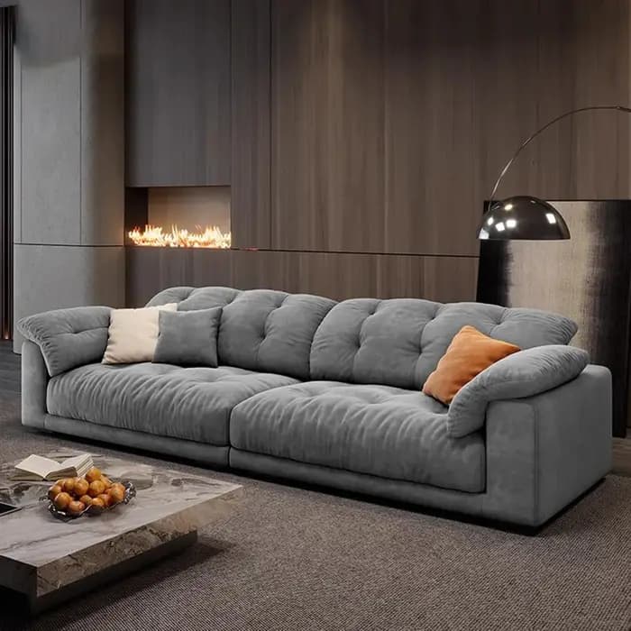 Canapé sectionnel moderne de luxe avec accoudoirs plus longs