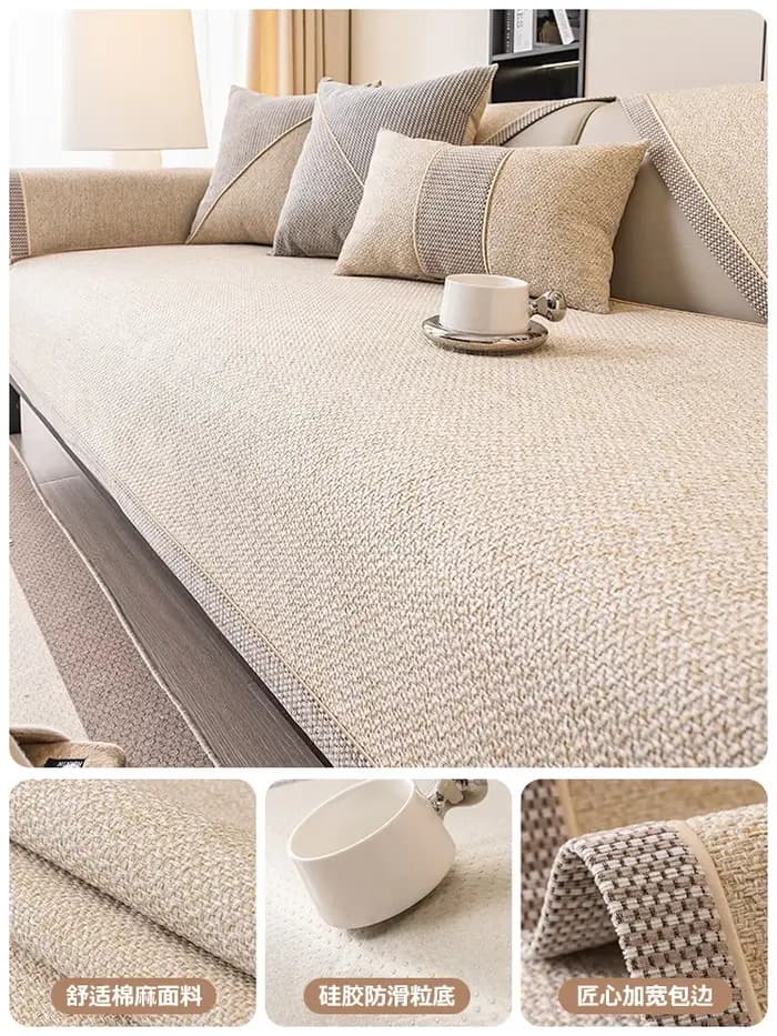 Juste de coussin de canapé en lin pour toutes les saisons