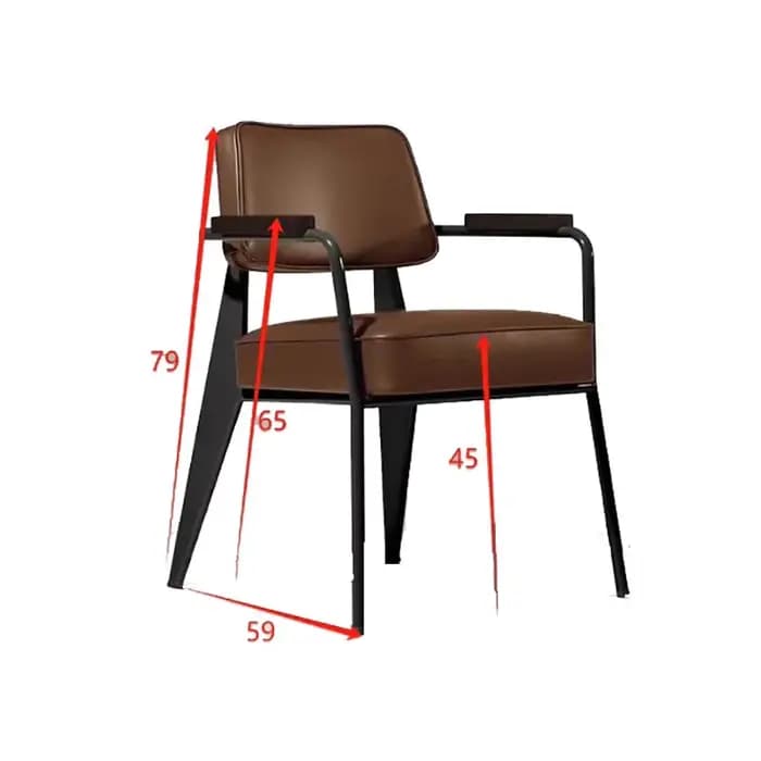 Ensemble de 4 fauteuils de salle à manger ergonomiques