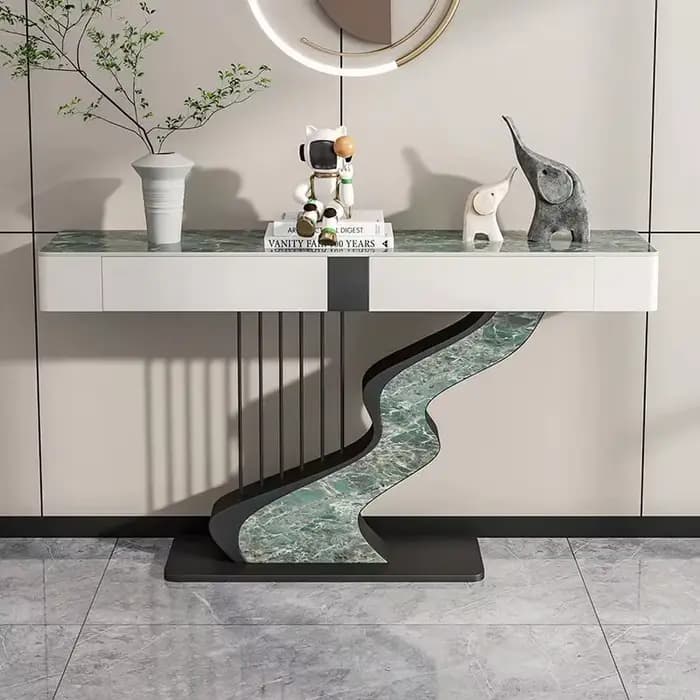 Console de luxe Design décor Table d'entrée tiroirs de rangement modernes meubles Console d'entrée m