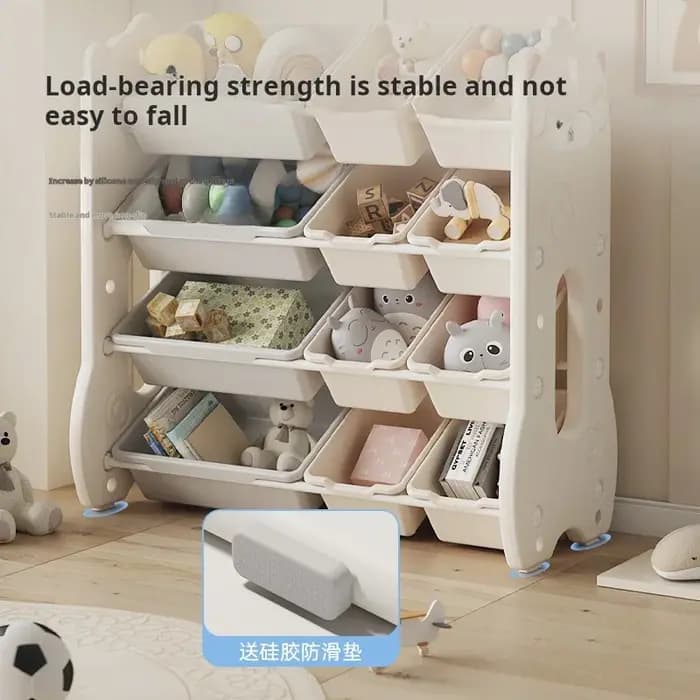 Étagère de rangement multicouche pour jouets pour enfants