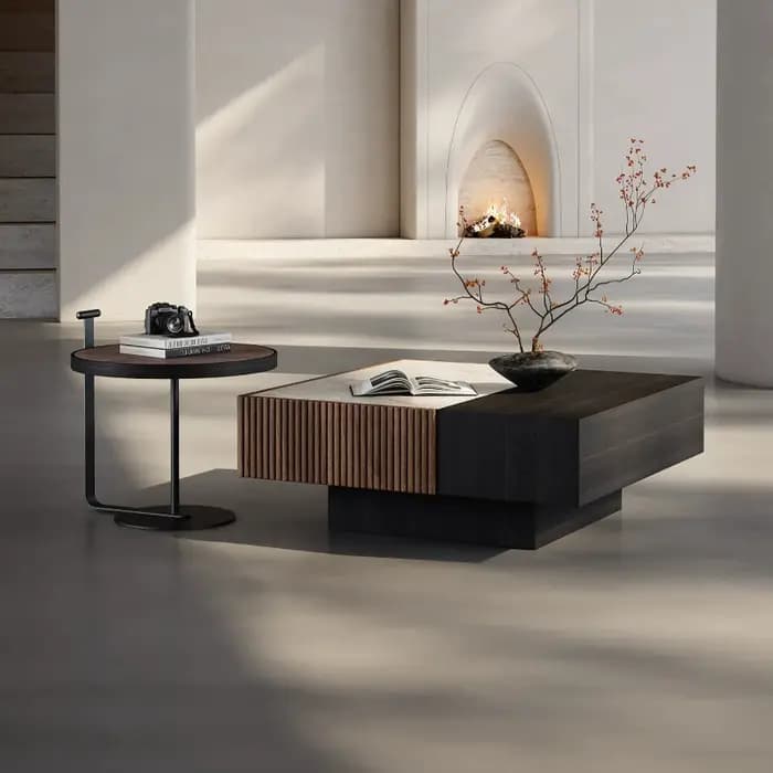Table basse de salon moderne de style nordique pour hôtel