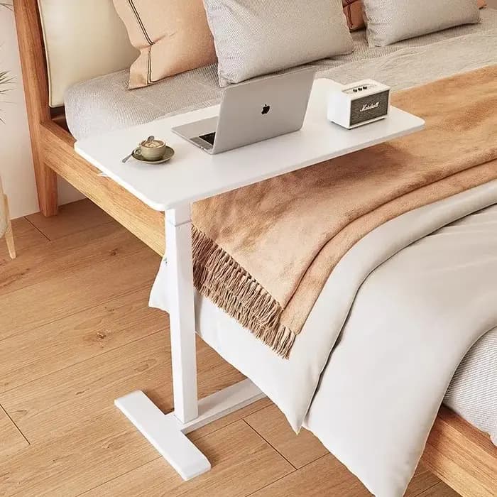 Table basse relevable 40 x 80 cm, table de chevet amovible avec roulettes, petite table d'appoint en cuir pour canapé d'angle