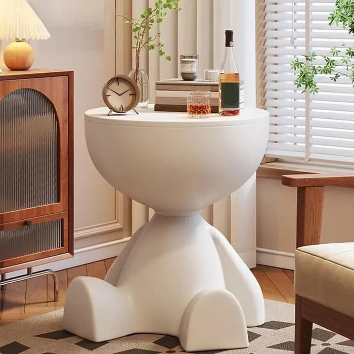 Table basse de luxe légère pour canapé, dessin animé, bord créatif, tête plate, petite Table basse e