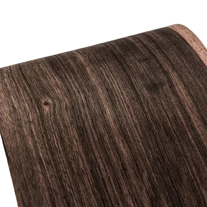 Placage en bois d'ébène indonésien noir véritable naturel pour meubles, environ d'épaisseur 0.5MM