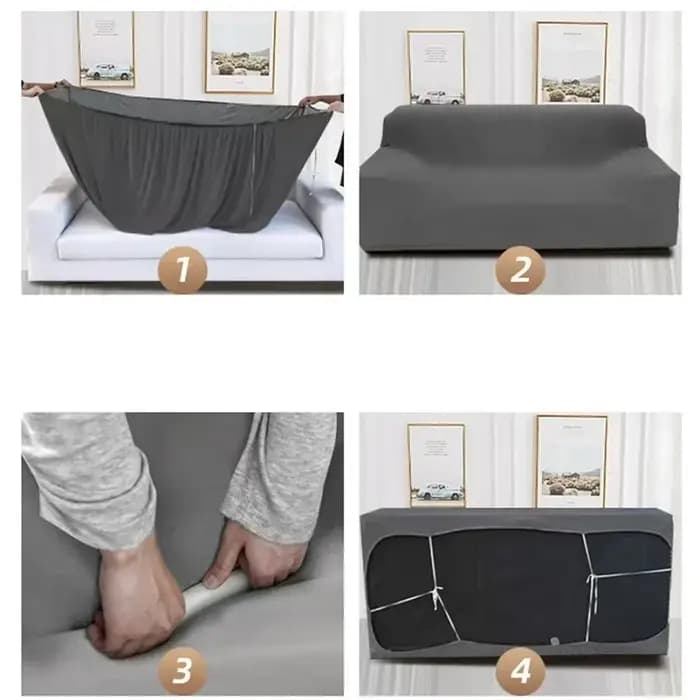 Juste de protection extensible pour canapé et fauteuil 1/2/3/4 places