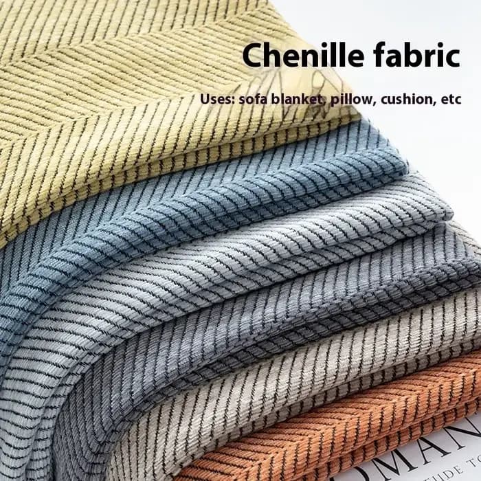 Tissu Textile Chenille solide pour meubles de canapé