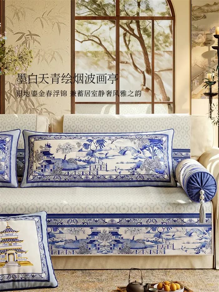 Housses de coussin décoratives Chinoiserie 18 pouces