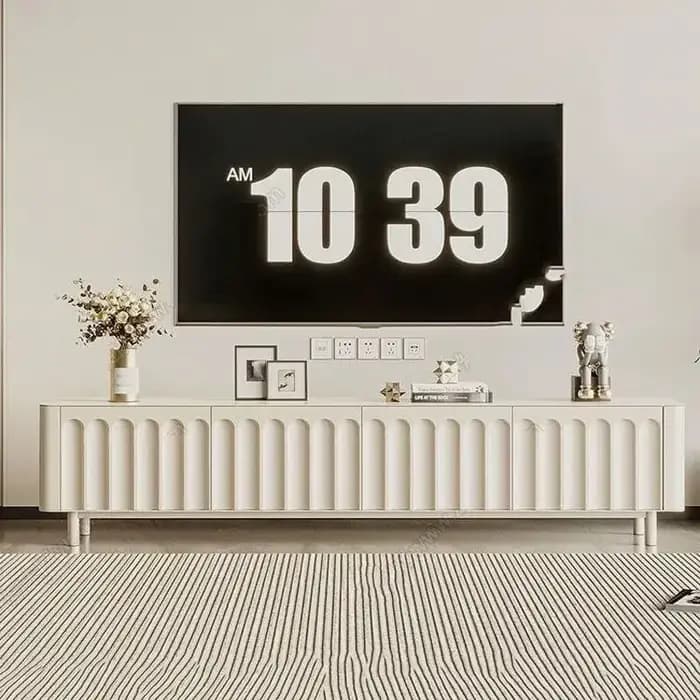 Meuble TV blanc simple YUnique