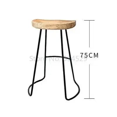 Tabouret de bar moderne avec siège en fer